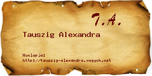 Tauszig Alexandra névjegykártya